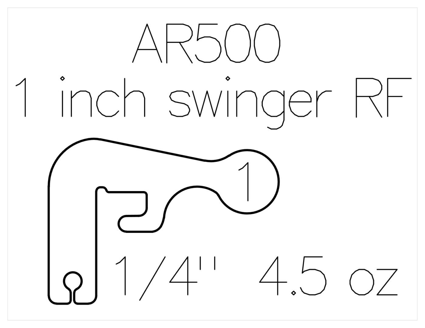 1 inch Swinger plate rimfire