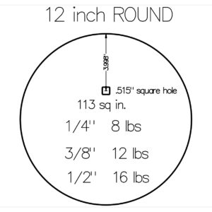 12 inch round ar500