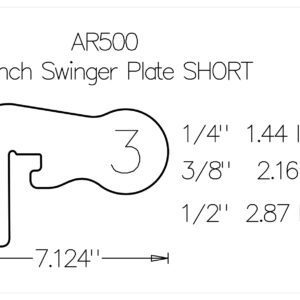 3 inch swinger plate short
