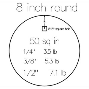 8 inch round ar500
