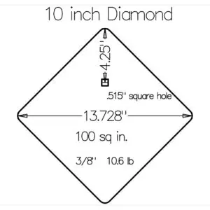 10 inch diamond steel targets ar500