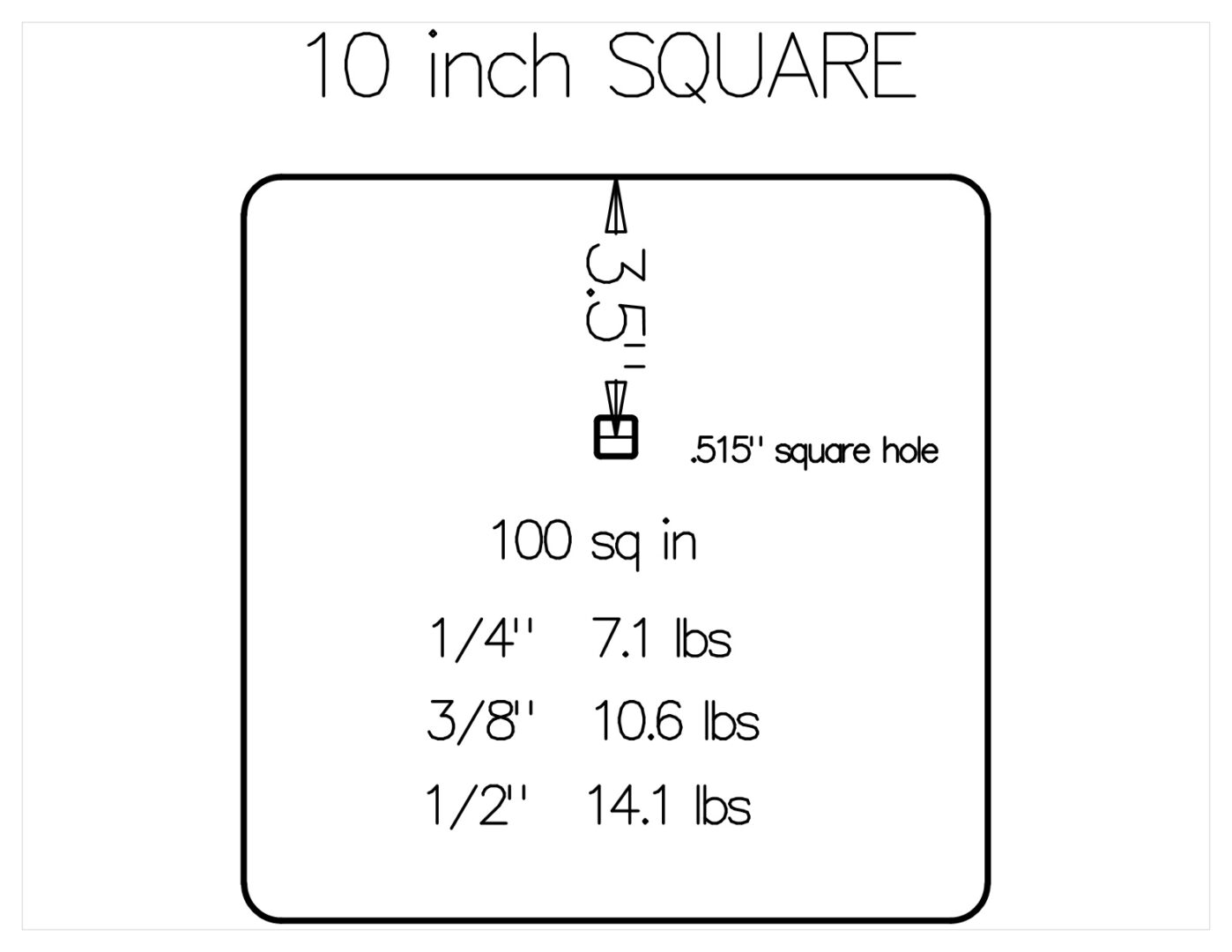 10 inch square targets ar500