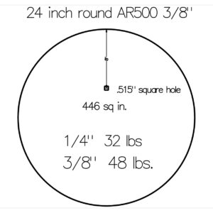 24 inch round ar500
