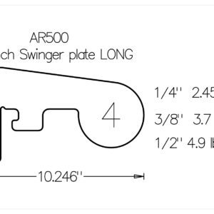 4 inch swinger plate long