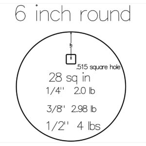 6 inch round ar500