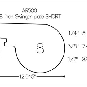 8 inch swinger plate short