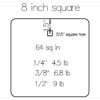 8 inch square AR500 target