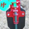 Hang Fast IPSC Hostage Swinging Target AR500 Mounted on a T Post.
