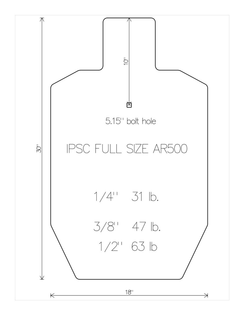 ipsc full-size ar500