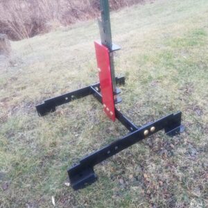 Hang Fast T Post steel target stand with armor holding a T-Post